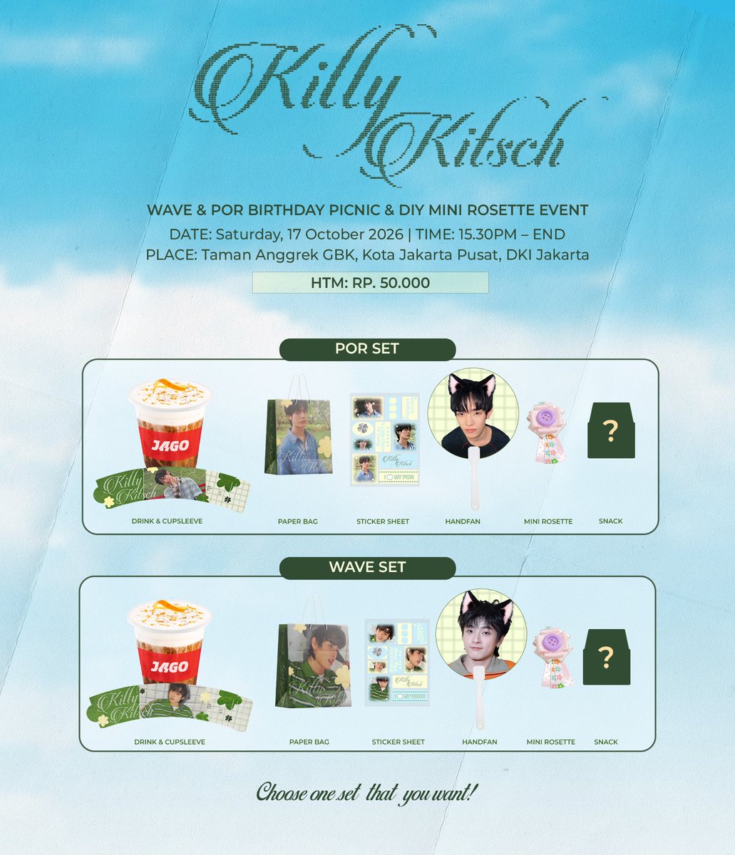 Morrowayy's tweet photo. Por & Wave Birthday Picnic Event ๐๐งบ
:ยจยท.ยทยจ: โฅ๏ธ ๐๐๐ฉ๐ฉ๐ฎ ๐๐๐ฉ๐จ๐๐ โ^. .^โโ
๐ฟ October 17th, 2026
๐ฟ 15.30 WIB - End
๐ฟ Taman Anggrek GBK
๐ฅ๐ฆ๐ฉ๐ฃ: October 4th, 2026 (12 PM)
https://t.co/RxKWeBtDeX โหโฟ
#KittyKitschForPor #KittyKitschForWave #WrittenInMorroway https://t.co/LWDeYrCx6k