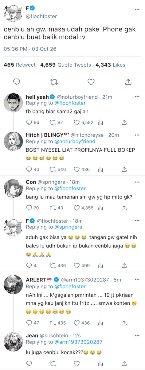 ohayoupokko's tweet photo. aot netizen au

kali ini floch ip udah jadi user cenblu https://t.co/wjoPVeo4hq