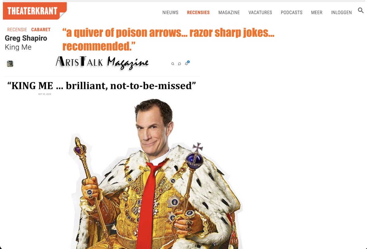 gregoryshapiro's tweet photo. KingMe Reviews are in: "razor sharp jokes" "brilliant, Not-to-be-missed"
#gregshapiro #dutch #kingme #boomchicago #climatepositive #comedyshow #corporateevents #eventhost #keynote https://t.co/7rY8IDsN81