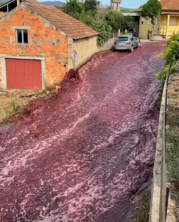 AcervoCharts's tweet photo. Vinho inundou as ruas de Portugal após um depósito estourar. https://t.co/gnX8uWSt9H