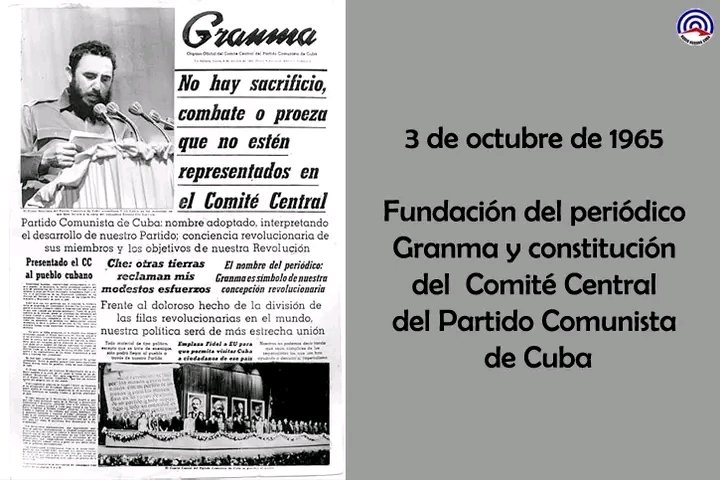 JorgeMadrigalD's tweet photo. 3 de octubre de 1965: fusión de los periódicos Revolución y Hoy, para crear uno nuevo que llevaría el nombre de Granma. #UnidosXCuba #CiegodeÁvila #Cuba @Granma_Digital @cubadebatecu https://t.co/Z5ZQwWTBof