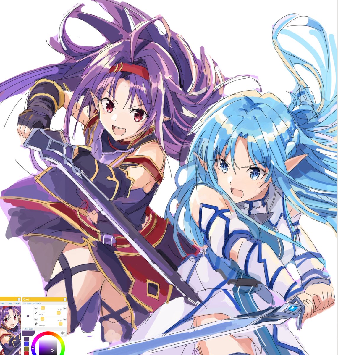 sanbai2012's tweet photo. 今日の絵チャ
ソードアート・オンライン ユウアス

マザーズ・ロザリオ編すき https://t.co/POclrE3aXa