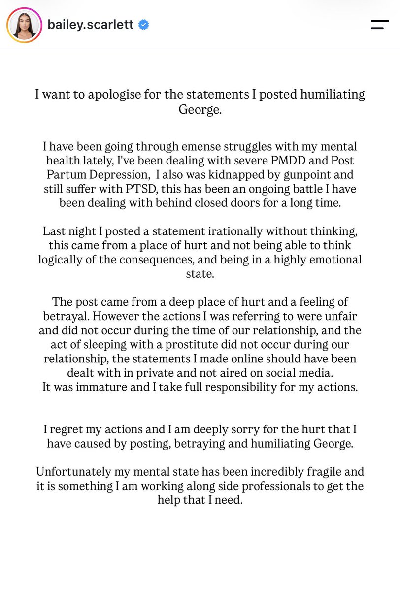 Hybrid_Ola's tweet photo. This gist is crazy oo 😭

The wife of a popular fitness coach suspected that her husband was che@ting, so she got access to his phone and made a post that made it look like he was confessing to che@ting on her.

She has now tendered an apology on her page, saying she’s struggling with postpartum depression, which has been making her act irrätionally.

She blamed her actions on her mental health and apologized for hum!liating and betr@ying her husband.