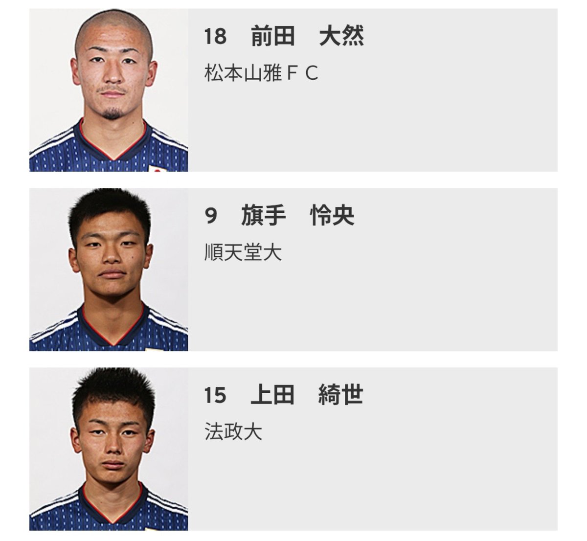 bb2Q4BGF5i6656's tweet photo. アジア大会の男子サッカー、史上最強ニッポンとのこと。
2018年のこれより上ってことか。
将来楽しみすぎるな。
それにしてもこの大学生3人ヤバすぎる。 https://t.co/I36u7PU2zY