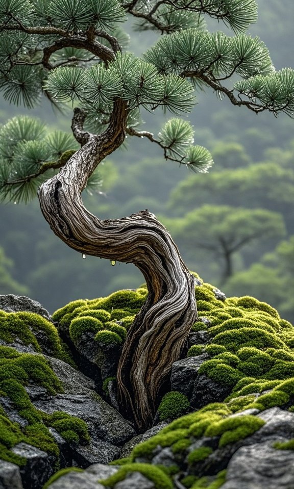 yo_c_baker__bf2's tweet photo. [Misty mountaintops with a perilous steep cliff, a ancient leaning tomb, and a beautiful stand of pines—hiking solitude hits different here.] https://t.co/fqBFEwEXxw