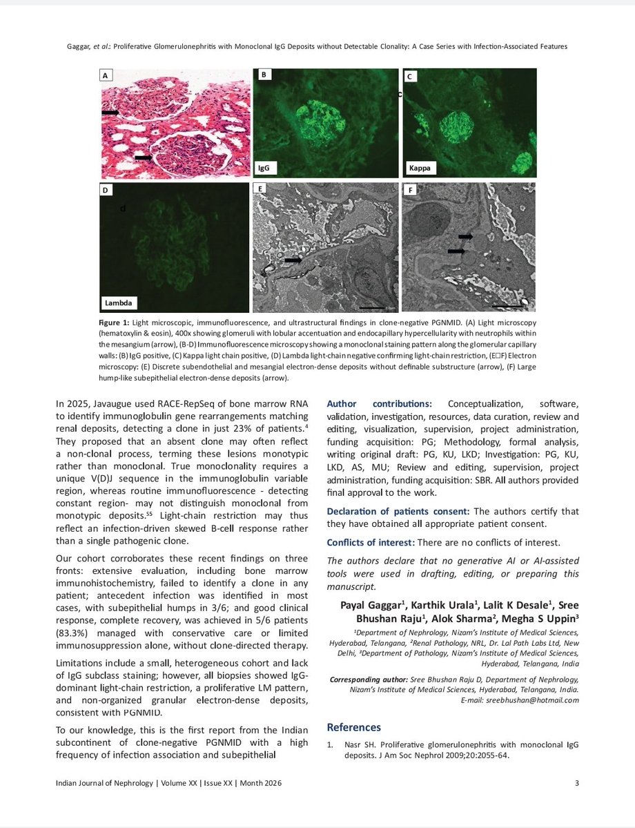 DocGaggar's tweet photo. 📢 Publication alert !!
💥Not all PGNMID are monoclonal in origin.
💥 Found an interesting association with infections in our cohort.
https://t.co/hyqbgJJj3H https://t.co/gGUyLE5Iwm