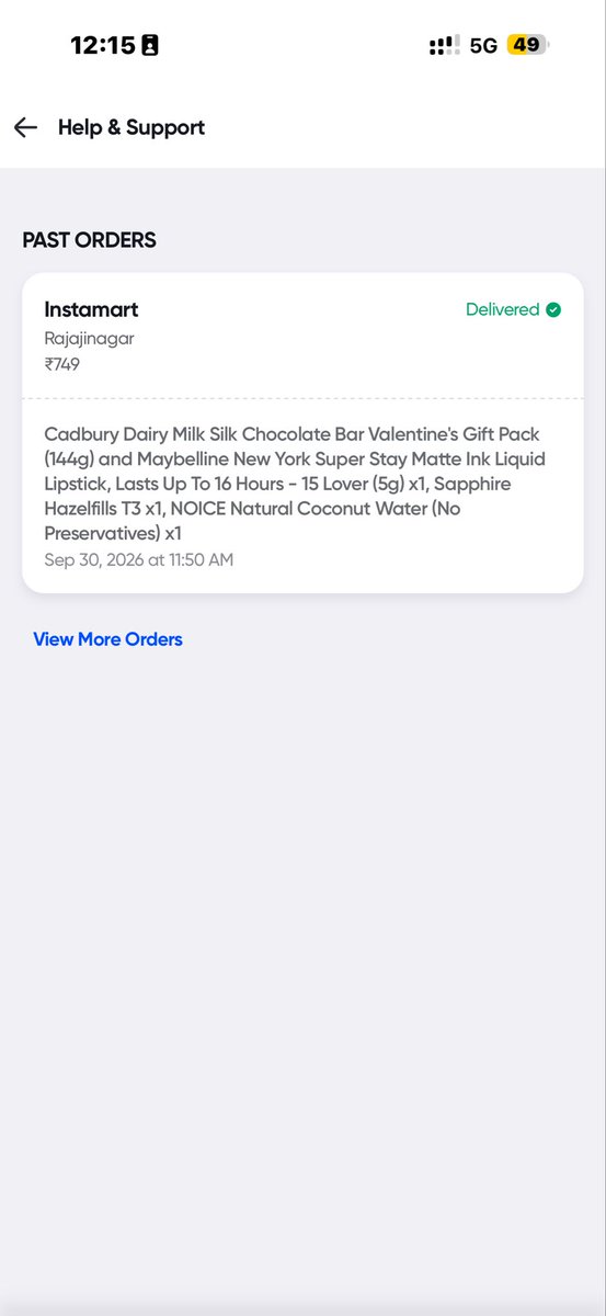 hsvijaykumar08's tweet photo. @SwiggyCares Yes I received New York saty matte ink liquid lipstick but only chocolate different received 

Totally i ordered three product &amp; two product are same received..ink liquid lipstick same but only chocolate different item they send to us.

order # id 249718838985897 https://t.co/xjcNNVtai3