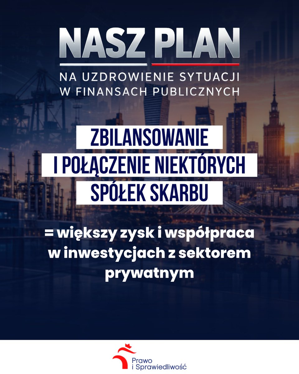 pisorgpl's tweet photo. 🔥 Zbilansowanie i łączenie wybranych spółek Skarbu Państwa to więcej współpracy, lepsze wykorzystanie potencjału inwestycyjnego.
👉 Udostępnij nasz plan na uzdrowienie finansów publicznych! https://t.co/GNo1fTJOeb