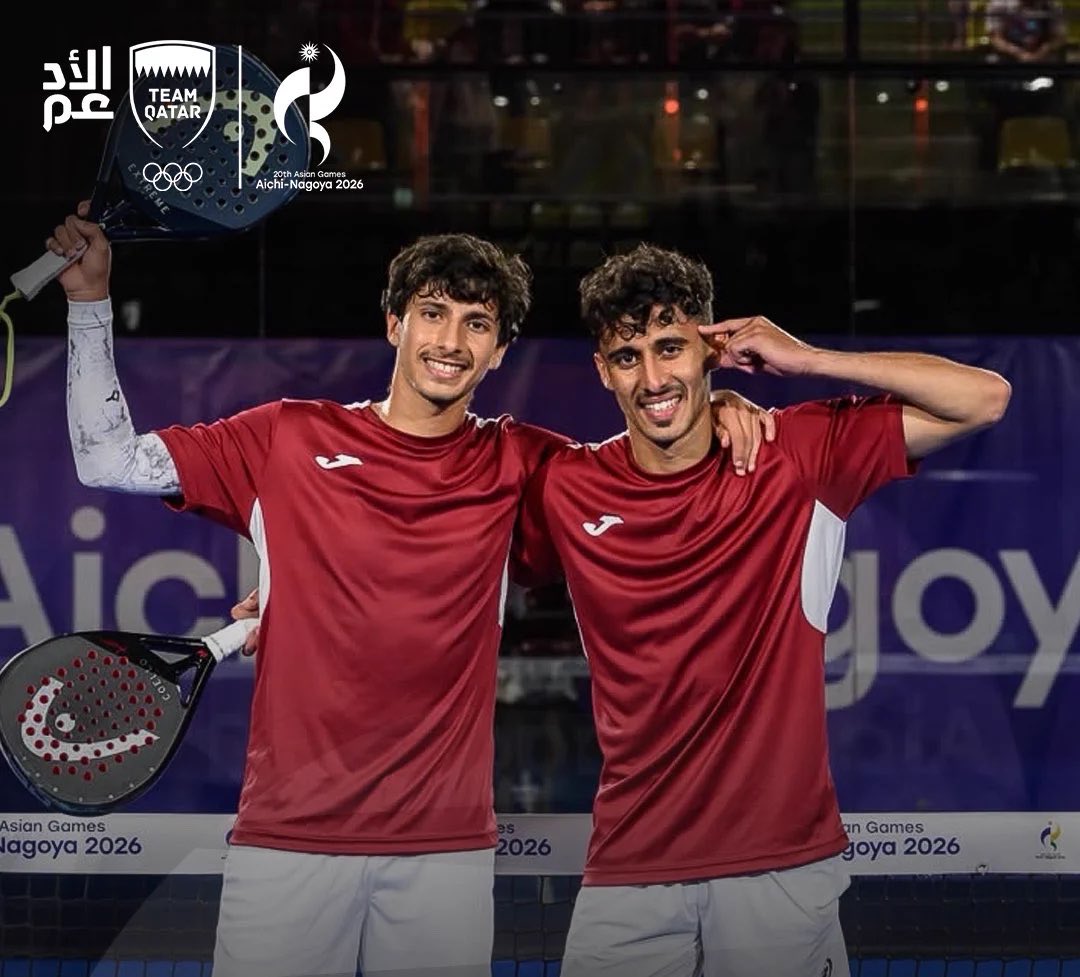 jassimrj's tweet photo. راشد نواف و مشاري نواف يحققون ميدالية ذهبية تاريخية في لعبة البادل ، ثنائي خارق ماشاءالله عليهم ، اخذوا البطولة بدون خسارة اي مجموعة 👏🥇🇶🇦 https://t.co/QQ4bmwB1cr