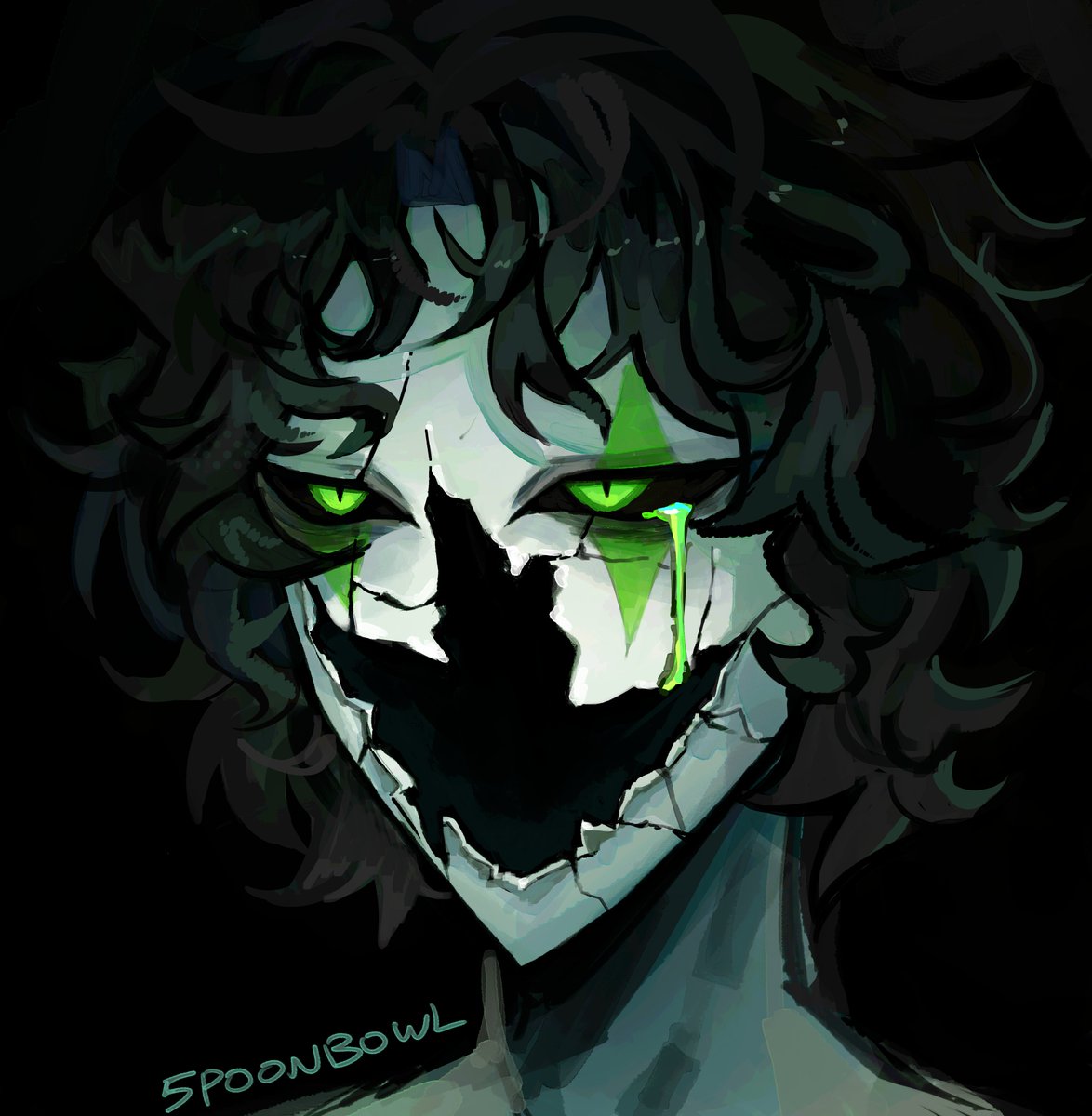 5poonbowl's tweet photo. i feel like this is a decent time for me to post this broken mask redraw thing with harlequin

#thefreakcircusfanart #tfcharlequin https://t.co/kYQCsFIwW3