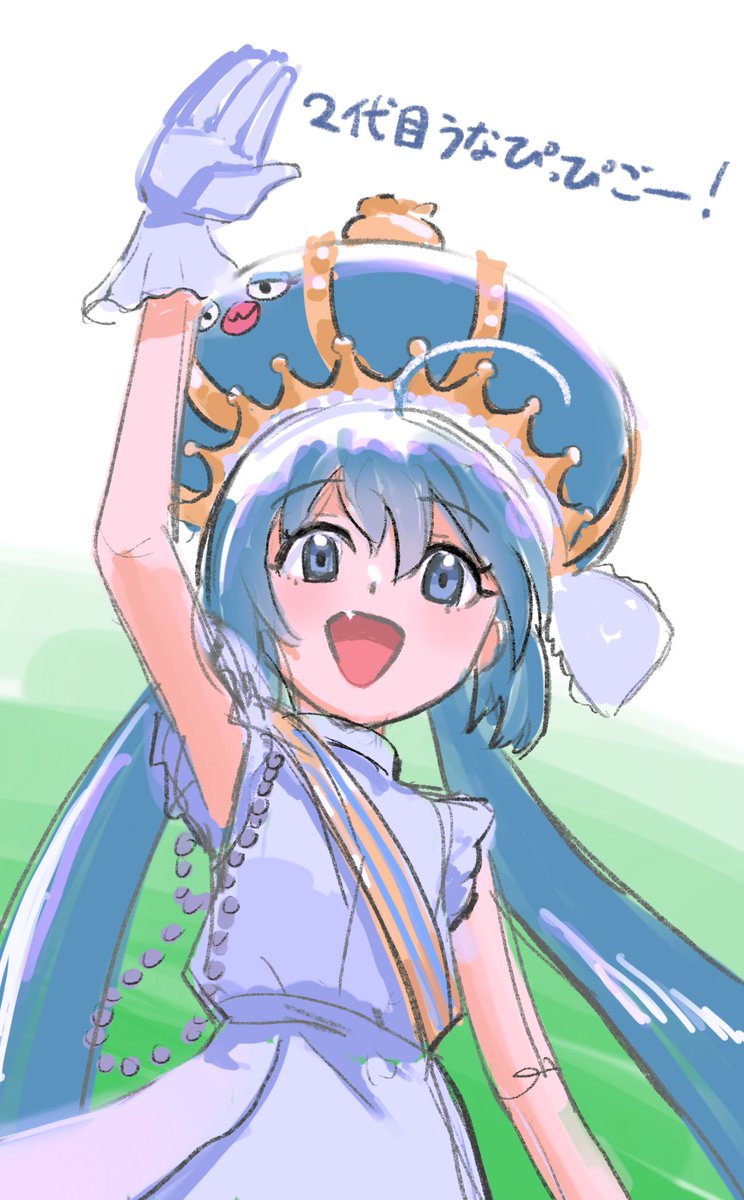 matsukimayo's tweet photo. まだ帰路の最中ですが最後に天竜二俣へ戻るうなぴっぴごー車内で描いてたものに加筆しました。ありがとう！
＃音街ウナ https://t.co/Nl13CxFa2v