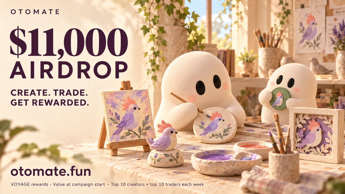 otomate_trade's tweet photo. $11,000 AIRDROP.

Create your token + NFT collection. Or just trade.

Compete for your share → https://t.co/h2GqX0dwMI 👻

On @inkonchain &amp; @RobinhoodCrypto. https://t.co/IIC7Q2DHdt