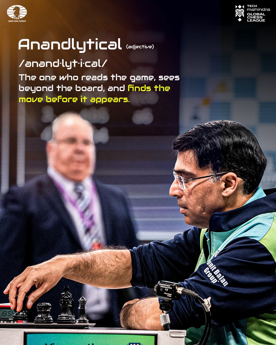GCLlive's tweet photo. Straight from the GCL Dictionary ✨🤩

@vishy64theking 

#TechMGCL #GlobalChessLeague #BeyondTheMove https://t.co/CoSXmAwJ2y