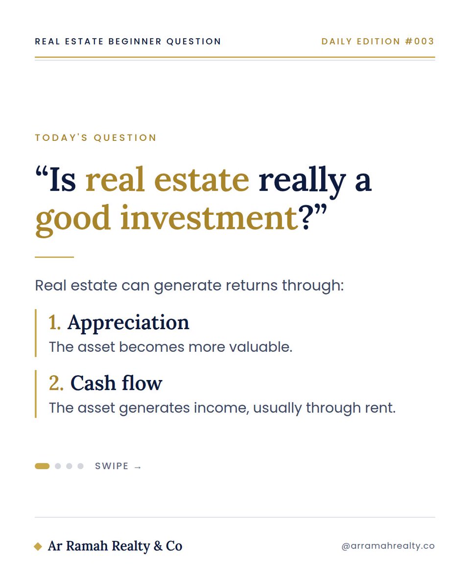 arramahrealty's tweet photo. Is real estate really a good investment?

It can be—but buying property doesn’t automatically make it one.

Location, price, demand, documentation and income potential all matter.

Don’t confuse “I bought property” with “I made a good investment.”

#RealEstateNigeria #realestate https://t.co/g8fReONBOB