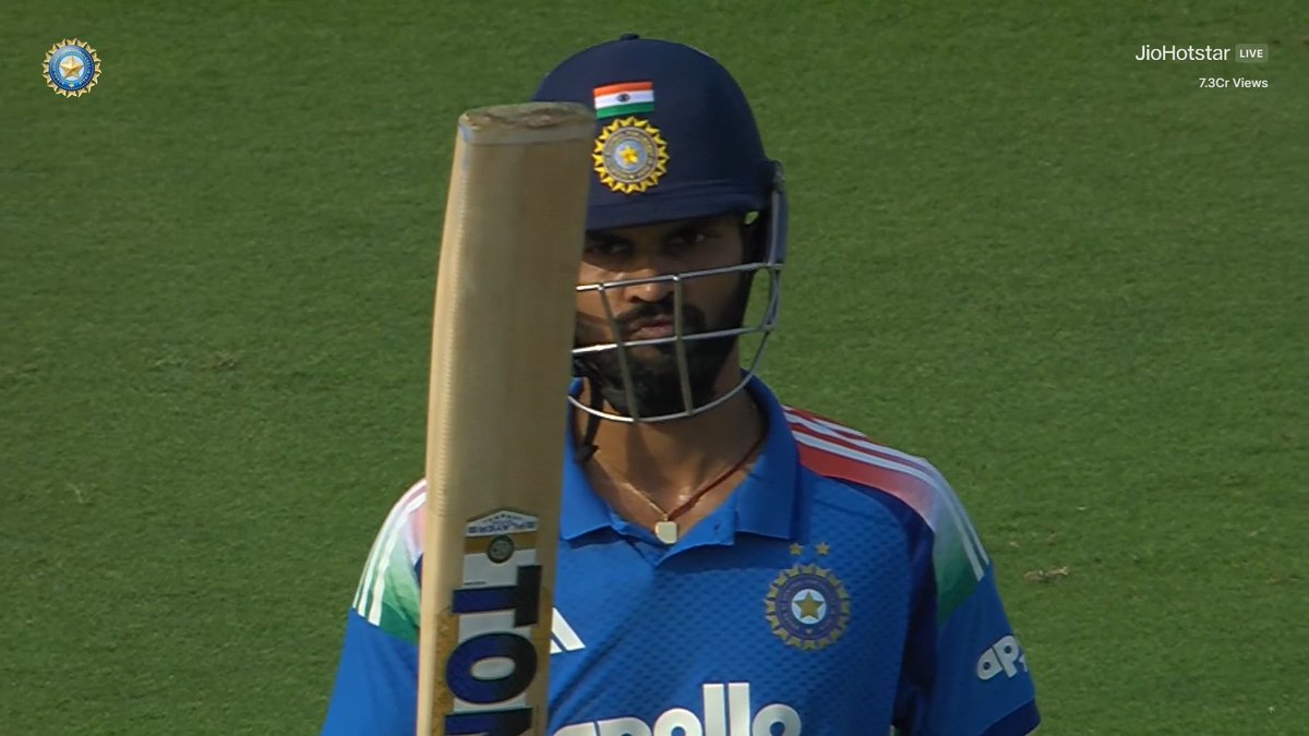 CricCrazyJohns's tweet photo. WELL PLAYED, RUTURAJ GAIKWAD 👏

- He came when India were 4/2 and scored vital 57 runs for India in the third ODI. https://t.co/I7kA3WTyJE