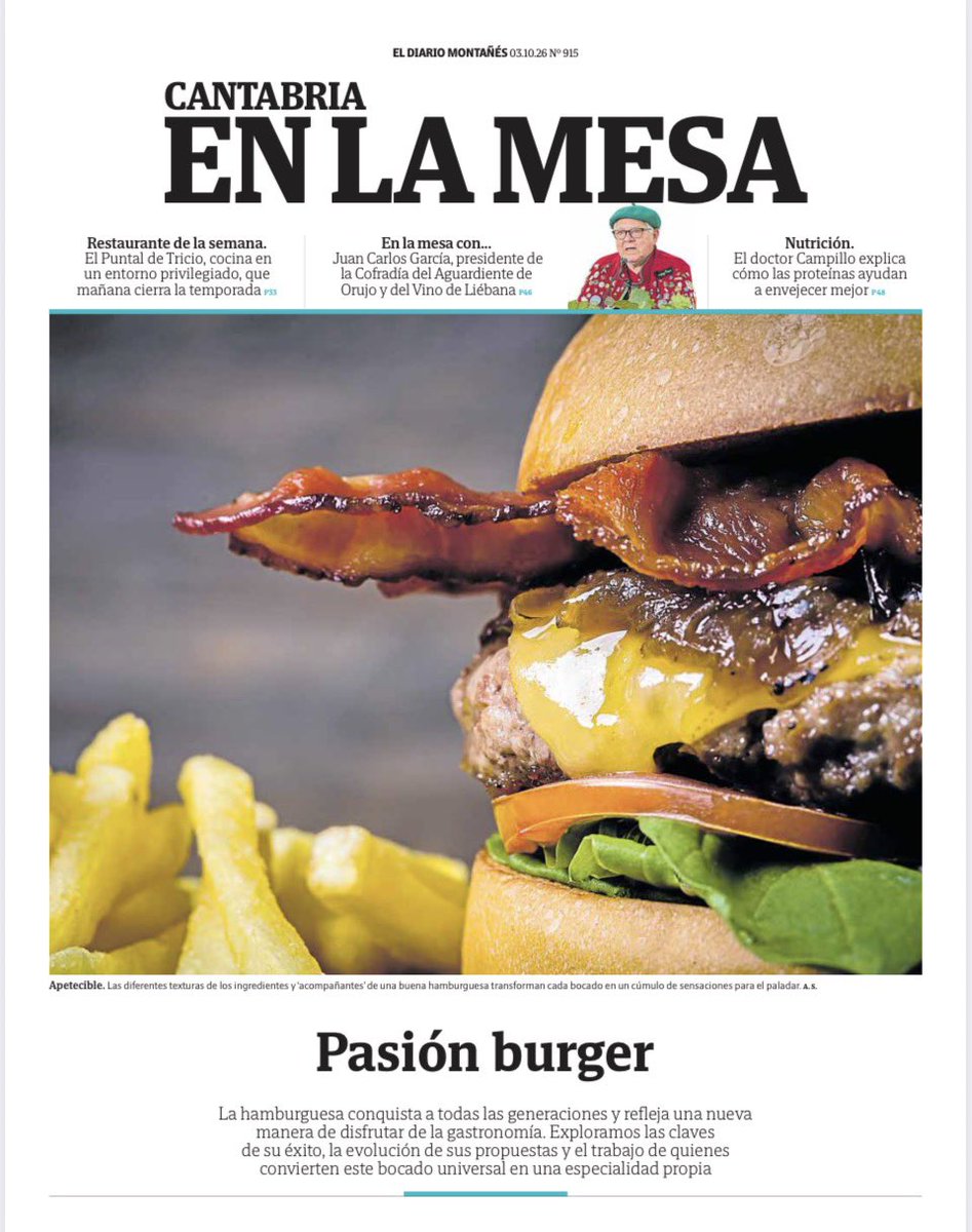ElDiario_CEM's tweet photo. Buenos días. Portada de hoy del suplemento de #gastronomía y #agroalimentación de @dmontanes https://t.co/jfoY5HtvKZ #Cantabria #saborenCantabria @sabeanorte @cant_infinita #cantabriaturismo #cantabriainfinita #CantabriaApetece https://t.co/C1I7Y5GgZ2