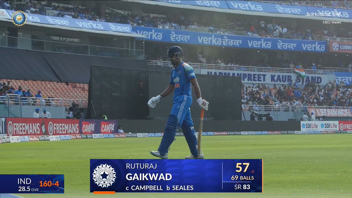 CricCrazyJohns's tweet photo. RUTURAJ GAIKWAD IN LAST 4 ODI INNINGS:

- 105(83), 13*(19), 31*(37) &amp; 57(69)

Now it's time for India A series 🔥 https://t.co/guwbLu2U3I