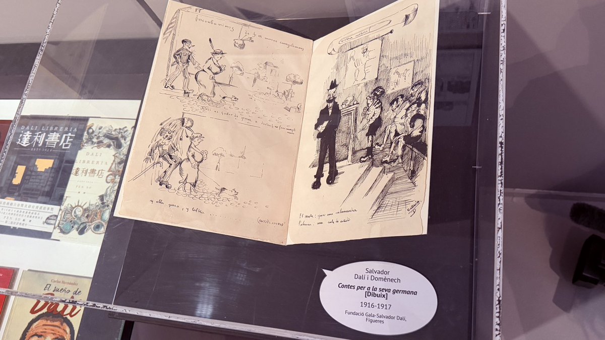 Pujol_Carles's tweet photo. Salvador Dalí va fer un còmic dedicat a la seva germana. Es pot veure a la nova exposició del @museuemporda https://t.co/XCS5GA7IpE