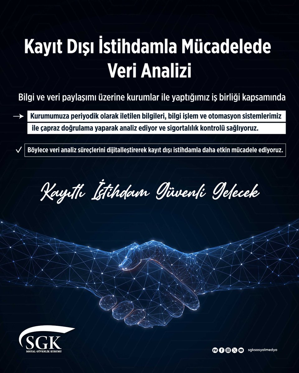 sgksosyalmedya's tweet photo. ⚙️ Kayıtlı İstihdam, Güvenli Gelecek https://t.co/0BlWyLPAWe