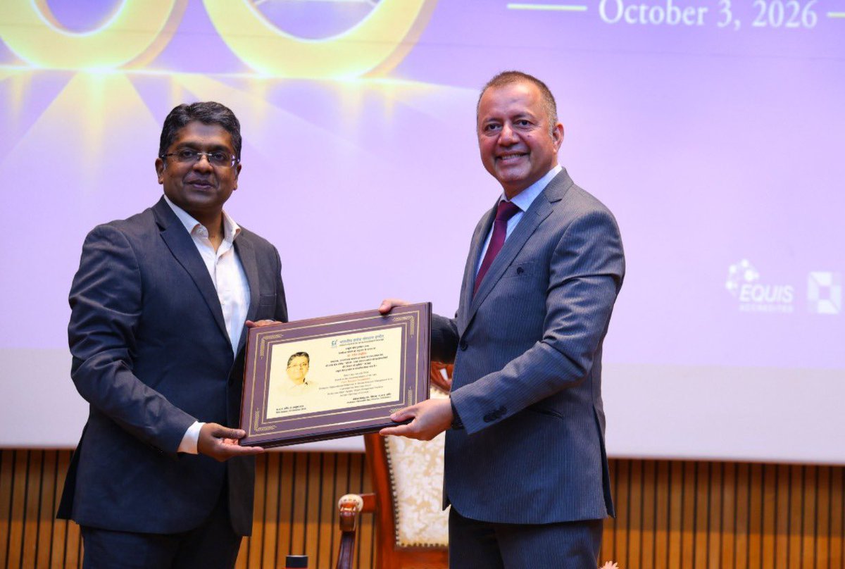 IIM_I's tweet photo. #30thFoundationDay | Congratulations to Prof. Ranjeet Nambudiri, recipient of the Best Case Award 2026 for his case, “Apigee: People Management Practices and the Challenge of Growth.”

Celebrating excellence in rigorous, relevant, and practice-oriented case pedagogy. https://t.co/gDoonScrEE