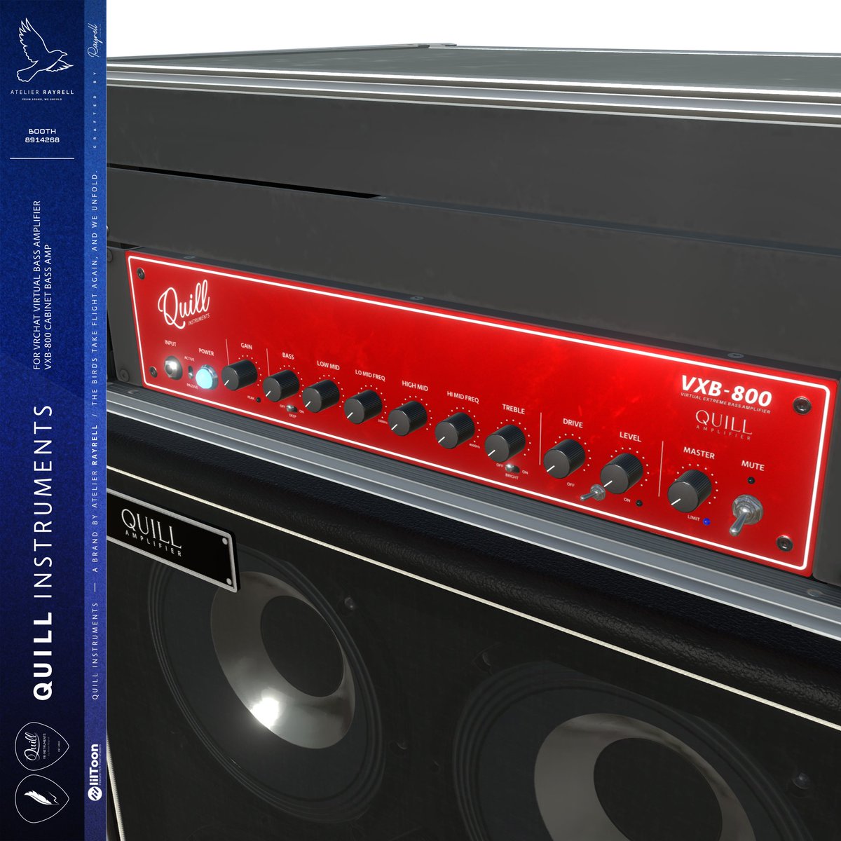 Rayrell_me's tweet photo. 【お知らせ】
Atelier Rayrell  新作
Bass Amp VXB-800 【VRChat想定】

発売開始しました🎸
BOOTH：https://t.co/rdyd7JLjGv

いつもながらのこだわりと、
いろんな新しいこと詰め込みました！

どうぞよろしくお願いします✨

#Atelier_Rayrell
#VRChat
#booth_pm https://t.co/yvfVS5ZdlM