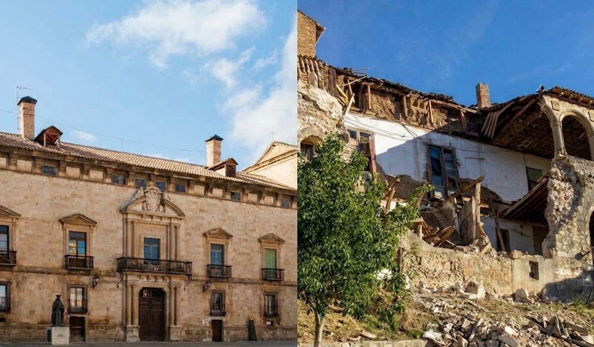 voz_populi's tweet photo. El palacio de 1496 donde vivieron los Reyes Católicos se derrumba sobre el Duero: pudo convertirse en Parador Nacional y hoy se cae a pedazos https://t.co/5zalbD9b0h https://t.co/8TY1Lj8LVn