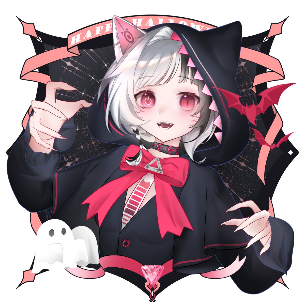 Annkorulu's tweet photo. 每个月初开奖的赠图活动来啦🎃这个月的主题是【万圣节半定制模版图】把你的oc画成第一张图的样子！定制范围参考第二张。这次画了@hameowmeow__
10月7日18:00BJT开奖！根据人数抽选1-3人，会在当月完成并 @/中奖人id发在 #AnnrtGiveaway 
✅️参加：转帖/回复/like 

⚠️注意⚠️
*每次抽奖至少会在转帖中抽一个人，回复或like某一个多于10时会在这个中加抽一位，最多一共抽三人（再多怕画不完啦😭
*提供的设定图可以是动画游戏角色，也可以是您自己的设定或OC，发布时想要我打fantag欢迎告知:) 
*图可能会在直播中画，推荐使用可公开设定，如果不想被直播请提前说明 
*如果重复抽中画过2次以上的id会进行重抽，希望可以增加更多人的中奖率
#artgiveaway #artraffle #抽獎 #擴散希望  #繪圖抽獎 ㅤ