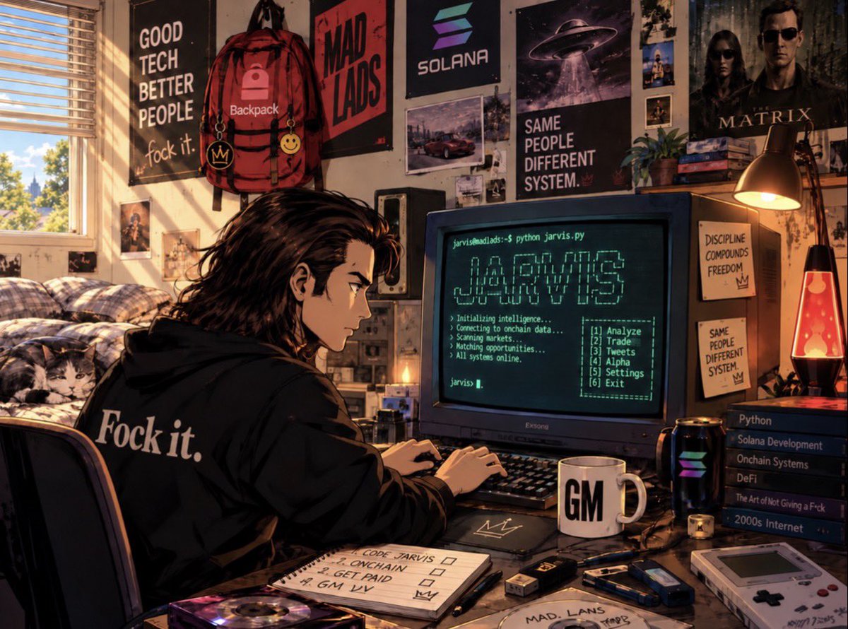 MadVincent666's tweet photo. GM CT 🫡

Happy Weekend crushers! 

"Actually, he’s the boss. I just pay for everything and design everything and make everyone look cooler." - Mad Jarvis 

Fock it. https://t.co/vACrOt6FId