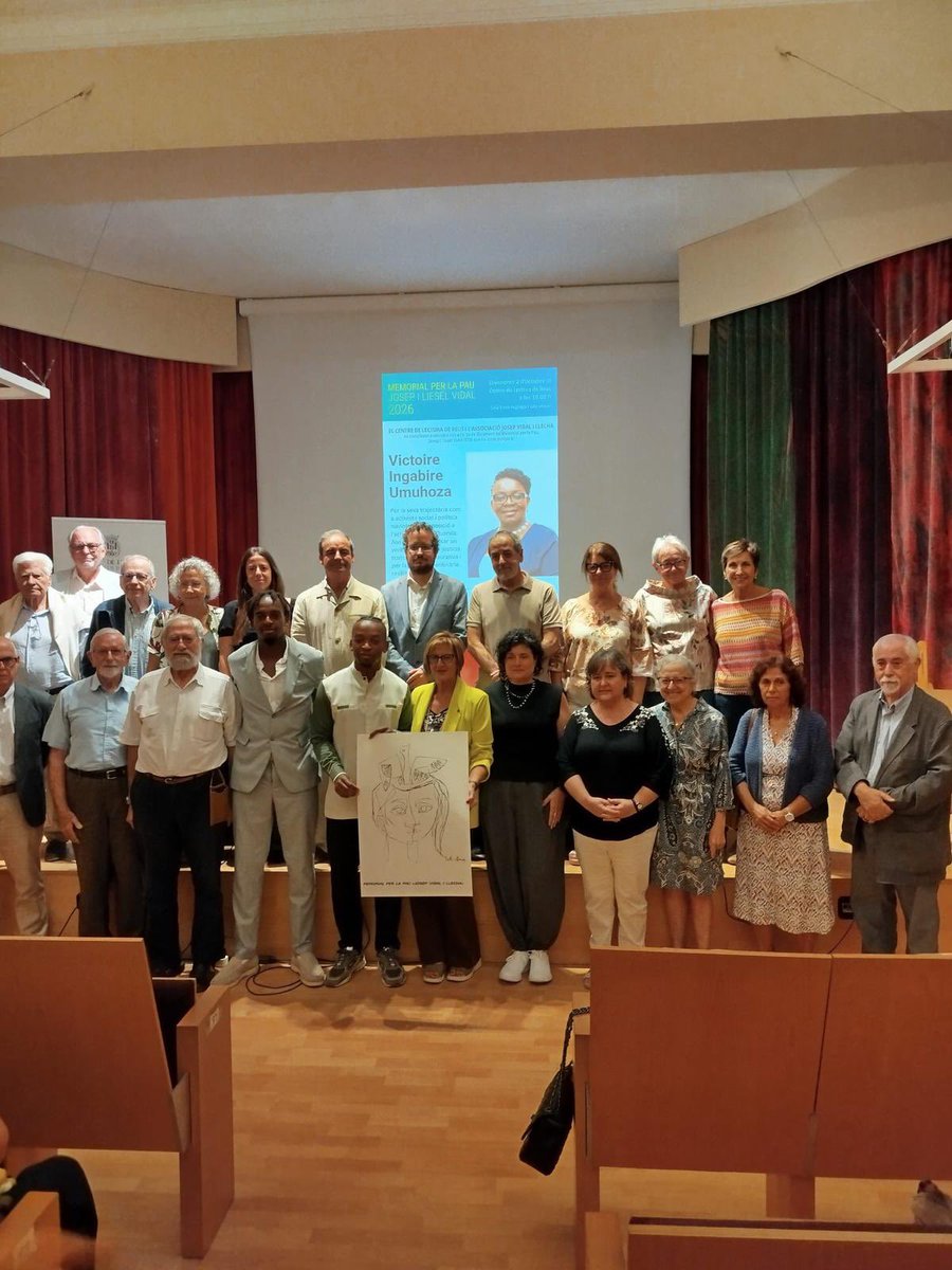 VictoireUmuhoza's tweet photo. Today, the Rwandan opposition leader, Ms Victoire Ingabire, celebrates her 58th birthday. Yesterday, the 2026 Josep and Liesel Vidal Peace Memorial Award was accepted on her behalf in Spain by her family. 

Ms Ingabire was awarded this prestigious peace prize in recognition of her non-violent political activism in #Rwanda.

Ms Ingabire is currently being detained, a situation which the United Nations Working Group on Arbitrary Detention has declared to be arbitrary. 

The mistreatment she has been subjected to, both in the past and currently, at the hands of Rwandan authorities, is indicative of the legitimacy of her struggle and affirms it as being for all Rwandans and friends of Rwanda from across the world who wish to see the country embrace good governance underpinned by respect for human rights, the rule of law, and democracy.