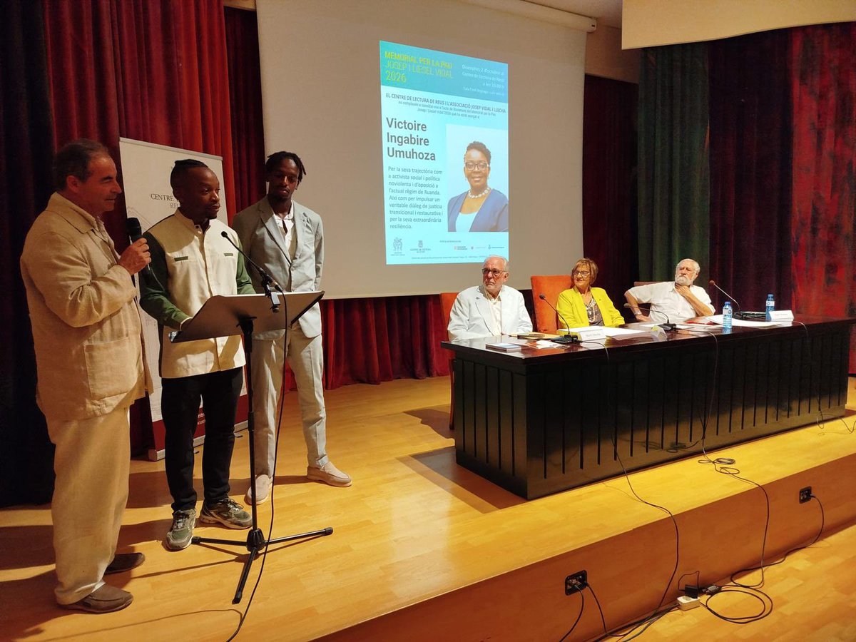 VictoireUmuhoza's tweet photo. Today, the Rwandan opposition leader, Ms Victoire Ingabire, celebrates her 58th birthday. Yesterday, the 2026 Josep and Liesel Vidal Peace Memorial Award was accepted on her behalf in Spain by her family. 

Ms Ingabire was awarded this prestigious peace prize in recognition of her non-violent political activism in #Rwanda.

Ms Ingabire is currently being detained, a situation which the United Nations Working Group on Arbitrary Detention has declared to be arbitrary. 

The mistreatment she has been subjected to, both in the past and currently, at the hands of Rwandan authorities, is indicative of the legitimacy of her struggle and affirms it as being for all Rwandans and friends of Rwanda from across the world who wish to see the country embrace good governance underpinned by respect for human rights, the rule of law, and democracy.