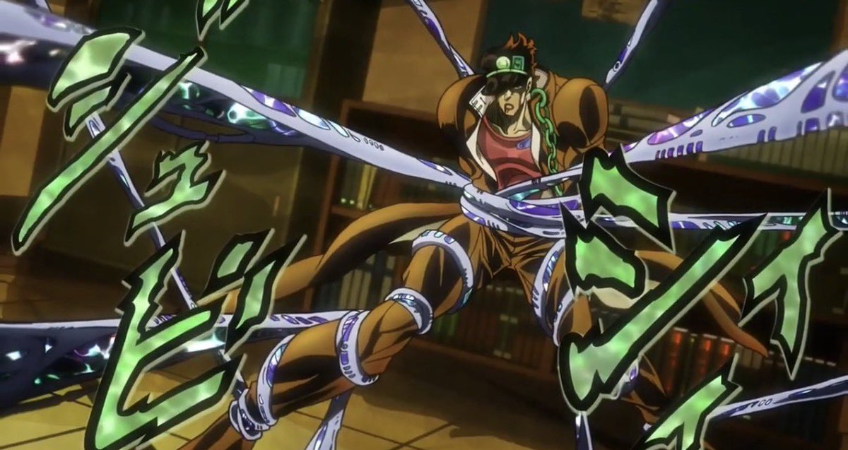 RafaelDarte36's tweet photo. O que Jojo não compensa na animação ele compensa na direção 

O anime é lindo do seu jeito sem precisar de episódios inteiros com animação super fluida https://t.co/HpVfWrAR3w