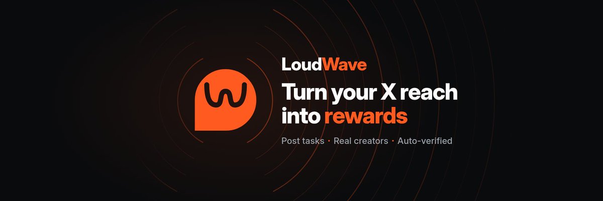 LoudWaveFi's tweet photo. Turn your X reach into rewards.

 Projects post tasks, real creators get paid. Rewards locked upfront, auto-verified. 

Building now. https://t.co/OvSjfPz4Hb
