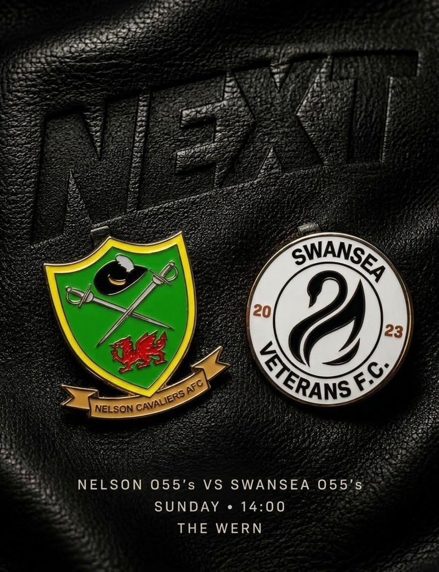 NelsonCavsVets's tweet photo. Don’t forget — we’re in action tomorrow ⚔️⚽

The O55s welcome Swansea Veterans to The Wern for a 2:00 PM kick-off 🔴⚫

#UpTheCavs https://t.co/ca27ER9nFf