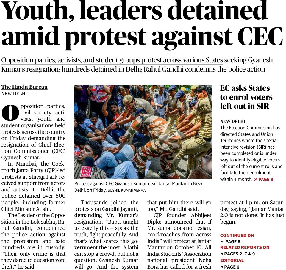 amitjaindce's tweet photo. Protests against the CEC can illustrate how pressure groups voice grievances. Then ask: Whose voices gain access—and does corporate wealth crowd out excluded interests or weaken institutional autonomy? That’s the Mains lens.

Ask Yourself — 2026 Mains

To what extent do pressure groups, social movements, and corporate lobbies deepen pluralistic democracy in India by representing excluded interests? Analyse whether the growing convergence of corporate wealth and political power poses a threat to the autonomy of formal democratic institutions.

(Answer in 250 words) — 15 marks