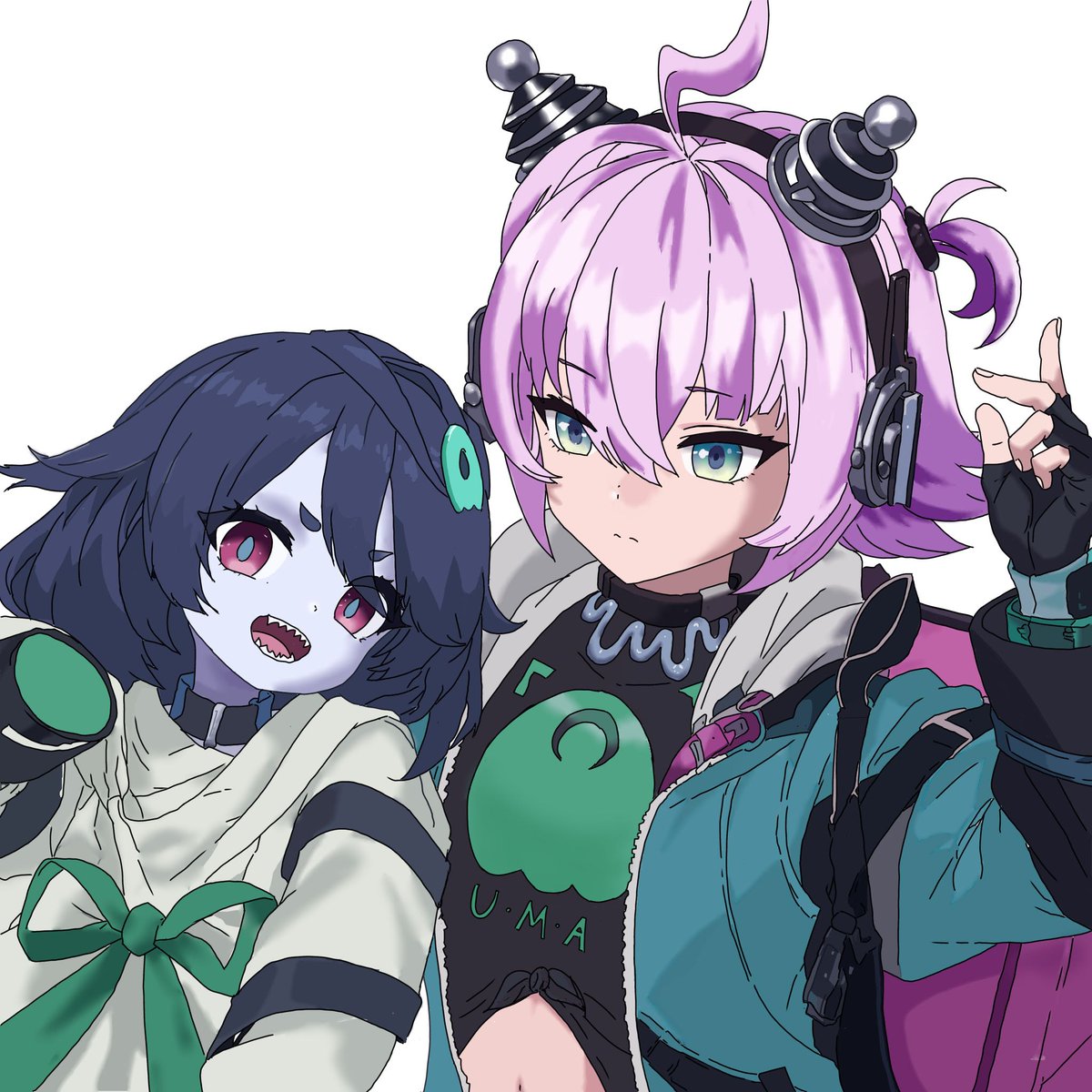 Isshki11's tweet photo. NTE Ver.1.3「霧月夜に星還りて」創作募集に参加します！

なんとかリンコとさだちゃんのイラスト描けましたっ！
メインPTで大活躍中してくれてます☺

 #NTE #NTEcreator #リンコ https://t.co/W47XJONRug