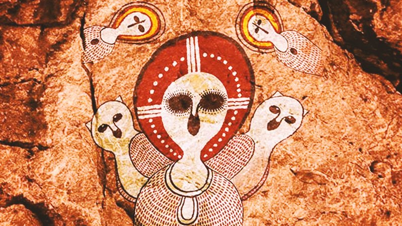 JasonWilde108's tweet photo. THE WANDJINAS ARE BEYOND STRANGE.

In the Kimberley area of northwestern Australia are paintings of beings that look weird.

Huge dark eyes and very pale faces with no mouths. They also had enormous halos surrounding their heads.

They are the Wandjina, sacred ancestral beings of the Worrorra, Ngarinyin and Wunambal peoples.

In the traditional accounts, the Wandjina  are powerful beings connected with the creation and ordering of the landscape, rain, fertility, animals and the laws governing human society. 

Traditions describe them as originating from the sky or the sea, travelling through the landscape, creating and transforming it before becoming embodied in the rock itself.

Archaeologists have evidence for Wandjina imagery going back thousands of years, including a beeswax Wandjina head dated to roughly 4,000 years ago. 

Wandjina images were ritually repainted generation after generation by people with the proper cultural authority. Within the tradition, they are connected with living spiritual forces, Country and ancestral law.

So who or what were the original Wandjina?

I find the underlying story fascinating.

Beings arrive from the sky or sea.

They travel through the land.

They establish order.

They teach people how the world is supposed to function.

Then they disappear into the landscape, while humans continue maintaining their images for generations.

Sound familiar?

What happens if some of humanity's oldest stories aren't descriptions of extraterrestrials arriving yesterday, but cultural memories of something that has been interacting with us for an extraordinarily long time?

gods.

ancestors.

Maybe survivors of some forgotten human population.

Or maybe these are entirely spiritual beings and we're making a mistake trying to force them into modern technological language.

I think the least interesting thing we can do is immediately decide our ancestors were simply making shit up.

Maybe we should actually listen to what they said.