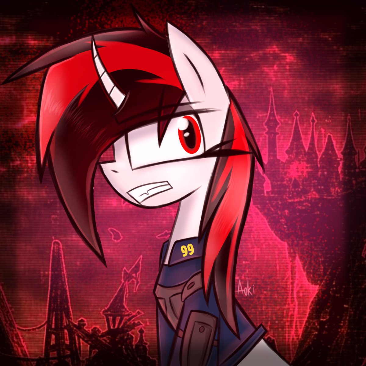 Aoki6999999xD's tweet photo. «But right now, I got my gun, my beer, a fire in my belly, and a grin on my face and there’s not a mother-fucking pony in the Wasteland who can stop me!»

#mlp #fanart #falloutequestria #ychopen #mylittlepony #blackjack #fallout https://t.co/e26VXKpZtq
