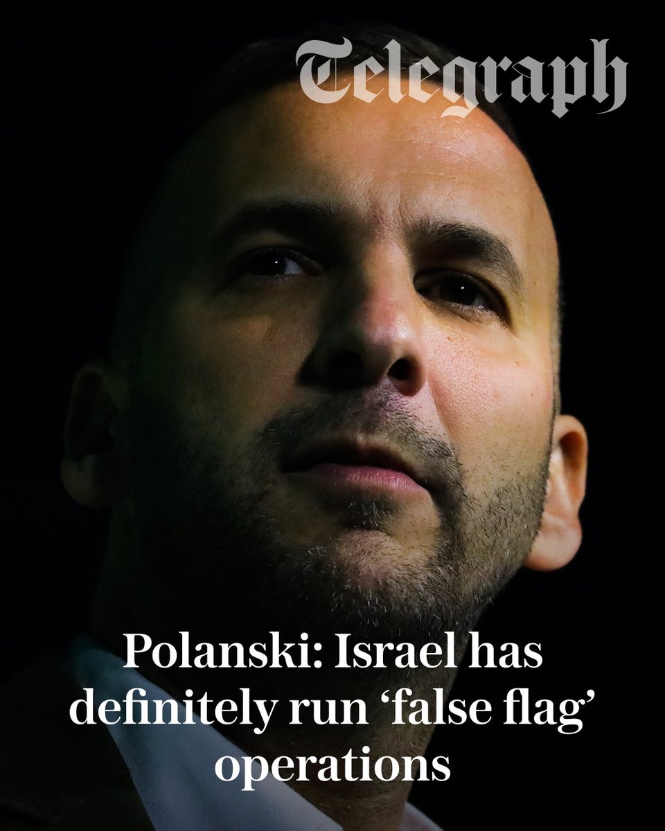 Telegraph's tweet photo. Zack Polanski has accused the Israeli military of staging “false flag” attacks.

The Green Party leader claimed that there were “definitely examples” of incidents staged by Israel.

🔗 https://t.co/aBYbGmgs1I https://t.co/kCPPTcHG1w