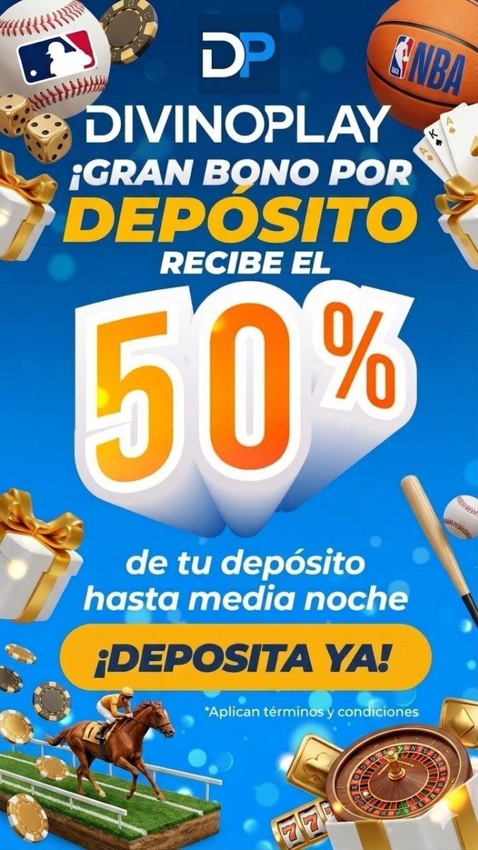 Megasportsven's tweet photo. 💙 ¡VALEN MAS LAS RECARGAS! 💙
DEPÓSITOS DAYS en #DIVINOPLAY
✨ 50% de bonificación los miércoles y sábados.
📲 Usa el código DIV586246 y regístrate ya:
https://t.co/AS0c74RWPk
#BonoDays #Bonificacion #DepositosDays #BonoDivino #hipismo #casinos #parley #DIvinoplay https://t.co/0Y0LJTrOgn
