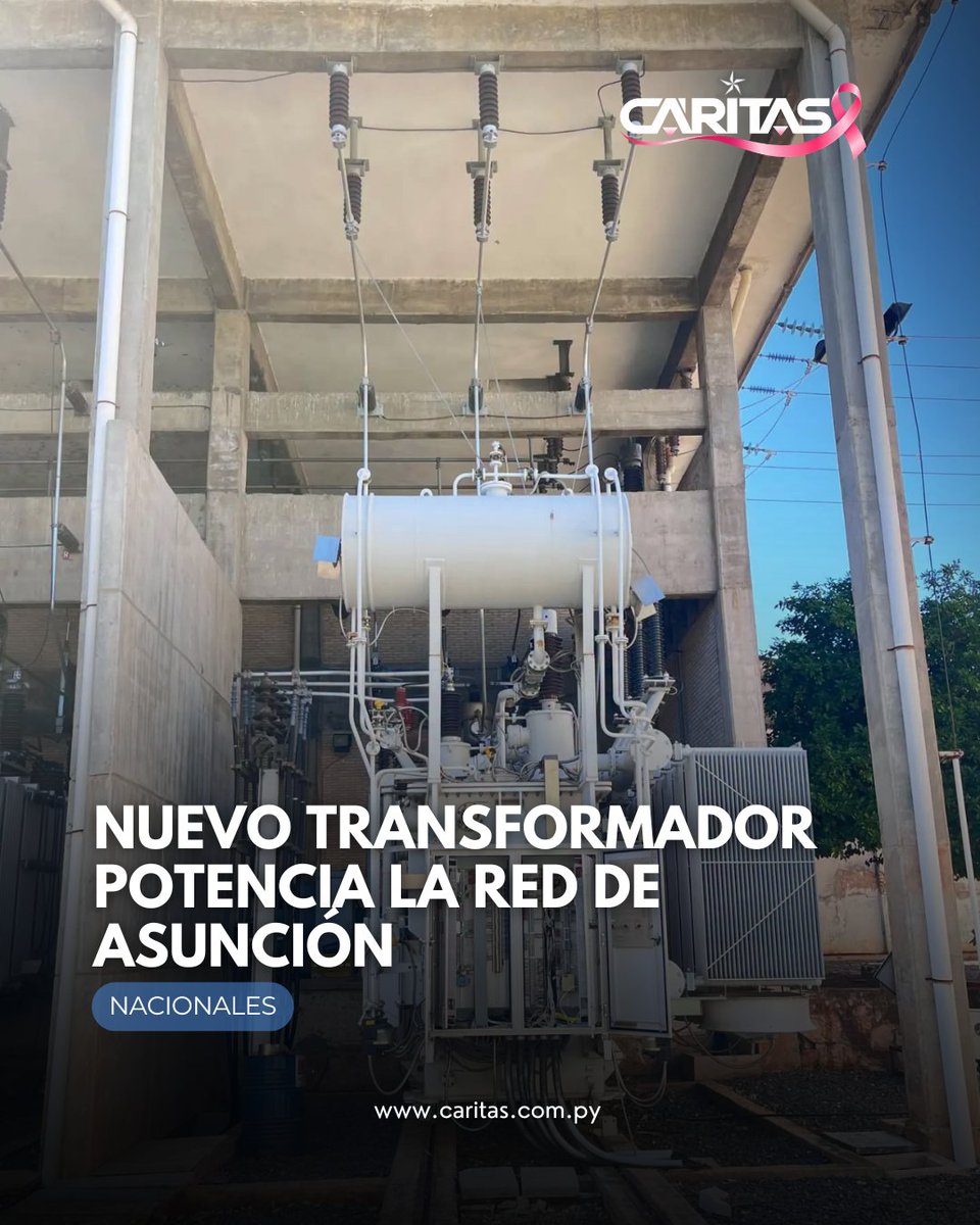 680CARITAS's tweet photo. #NACIONALES | Nuevo transformador potencia la red de Asunción
https://t.co/eOUqQKLjWk
#680AM #ANDE #Asunción #Energía #Electricidad #Infraestructura #Paraguay #GobiernoDelParaguay https://t.co/e2ASWHZEBD
