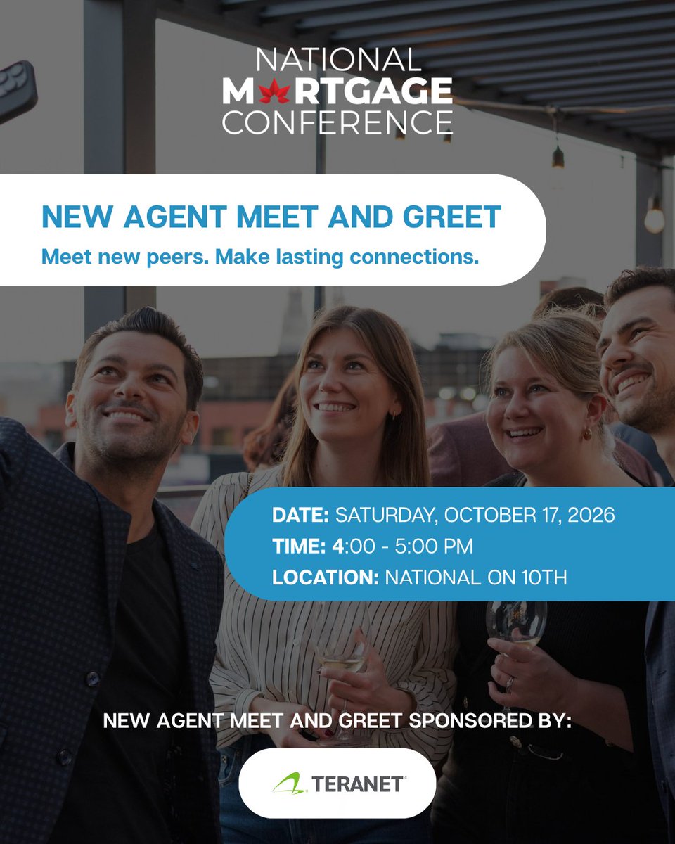 MortgageProsCan's tweet photo. 👋 New to the National Mortgage Conference? This one’s for you!

Before the Opening Reception, join fellow new agents at our New Agent Meet & Greet, a casual opportunity to meet peers, make introductions and start building connections before the conference officially gets underway.

📅 Saturday, October 17, 2026
🕓 4:00–5:00 PM
📍 National on 10th | Calgary, AB

Already registered for the conference? We can’t wait to welcome you!

And if you haven’t registered yet, the conference is officially SOLD OUT, but the waitlist is now open.

--

👋 C’est votre premier Congrès hypothécaire national ? Ce message est pour vous !

Avant la réception d’ouverture, venez rencontrer d’autres nouveaux venus à notre Rencontre des nouveaux courtiers. Dans une ambiance détendue, vous pourrez faire connaissance et tisser vos premiers liens avant le coup d’envoi du congrès.

📅 Samedi 17 octobre 2026
🕓 De 16 h à 17 h
📍 National on 10 th | Calgary (Alberta)

Déjà inscrit ou inscrite ? Nous avons hâte de vous accueillir !

Pas encore inscrit ou inscrite ? Le Congrès affiche complet, mais la liste d’attente est maintenant ouverte.

#ElevatewithMPC #AvancezAvecPHC #mortgageprofessionals #networking #Calgary