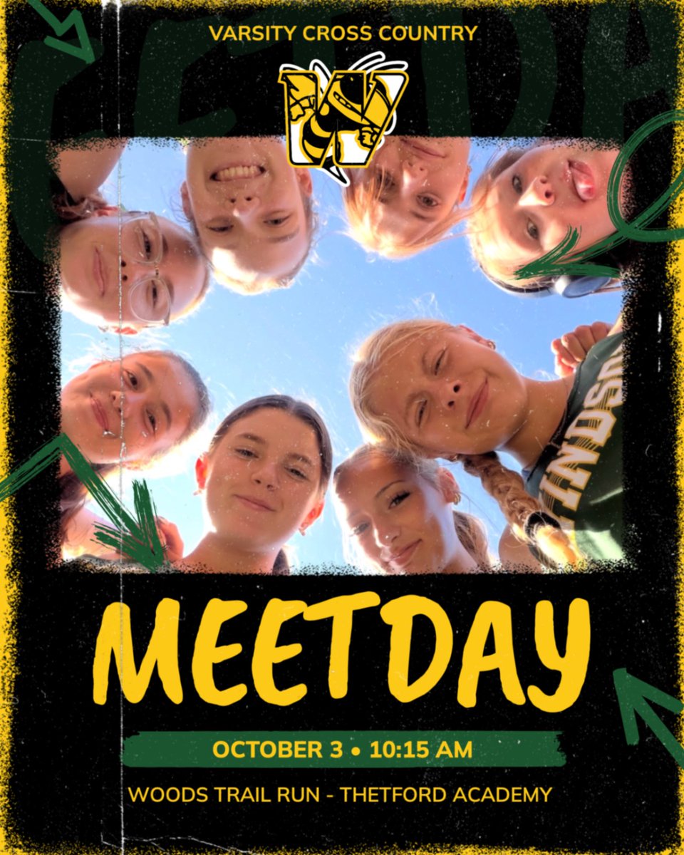 AthleticsWSD's tweet photo. MEETDAY: Varsity Cross Country heads to Thetford Academy to take on hundreds of competitors and a tough course in the annual Woods Trail Run. Heats kick off at 10:15 AM. #swarmasone https://t.co/tp7lSSEeVJ