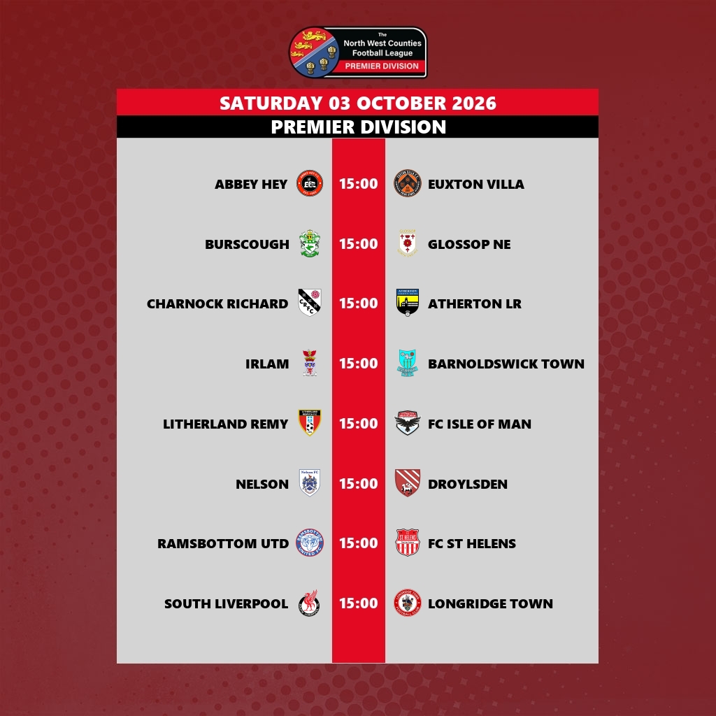 nwcfl's tweet photo. Big programme of league fixtures today - across all three divisions https://t.co/91zdCZhkf4