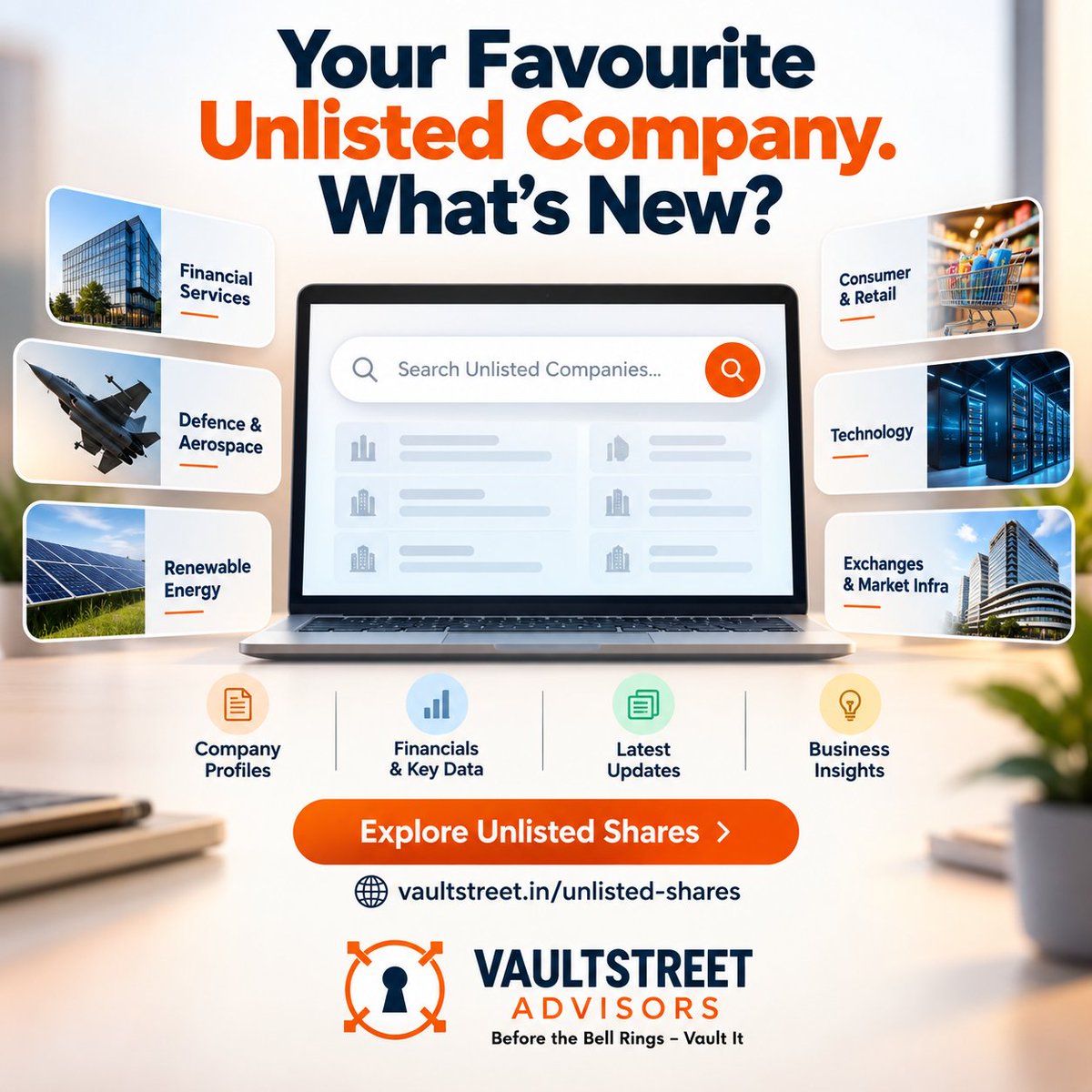 vault_street's tweet photo. 🚀 Looking for updates on your favourite Unlisted & Pre-IPO companies?

From financials and company profiles to business insights and the latest available information — explore our growing Unlisted Shares section on VaultStreet.

🔎 Search for your favourite company  
📊 Check updated company information  
💡 Explore opportunities across sectors  
📚 Research before you transact

👉 Visit: https://t.co/Q3Vpr63g6C 

Your favourite unlisted company might already be there — and we’re continuously adding more.

VaultStreet  
Before the bell rings… Vault it!

#VaultStreet #UnlistedShares #PreIPO #UnlistedMarket #PreIPOIndia #PrivateMarket #UnlistedCompanies #Investing