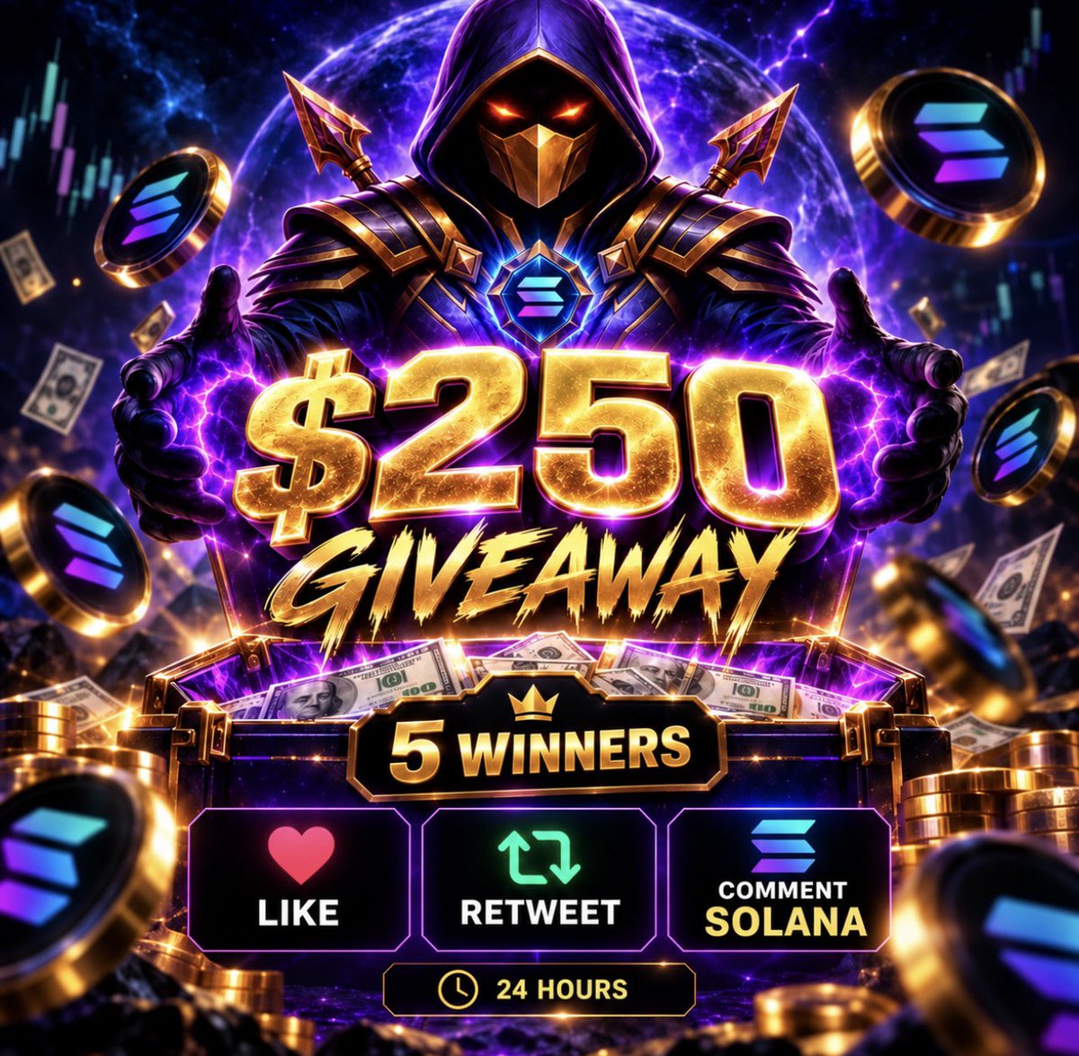 kriptosolhunter's tweet photo. 🎁DİKKAT CRYPTO PİYASASINDA BİRAZ GÜRÜLTÜ YAPALIM💰

5 Kişiye toplam 250$ hediye ediyorum💵

🟢Gönderiyi BEĞEN ve RT yap
🟢Yoruma ‘ SOLANA ’ yaz

⏰Süre 24 SAAT

Sıradaki 5 Kişi kendini göstersin👀 

Kazanları 24 saat sonra açıklarım✅

Hadi, şimdi büyük bir GÜRÜLTÜ yapalım‼️ https://t.co/ulATzxtEzE