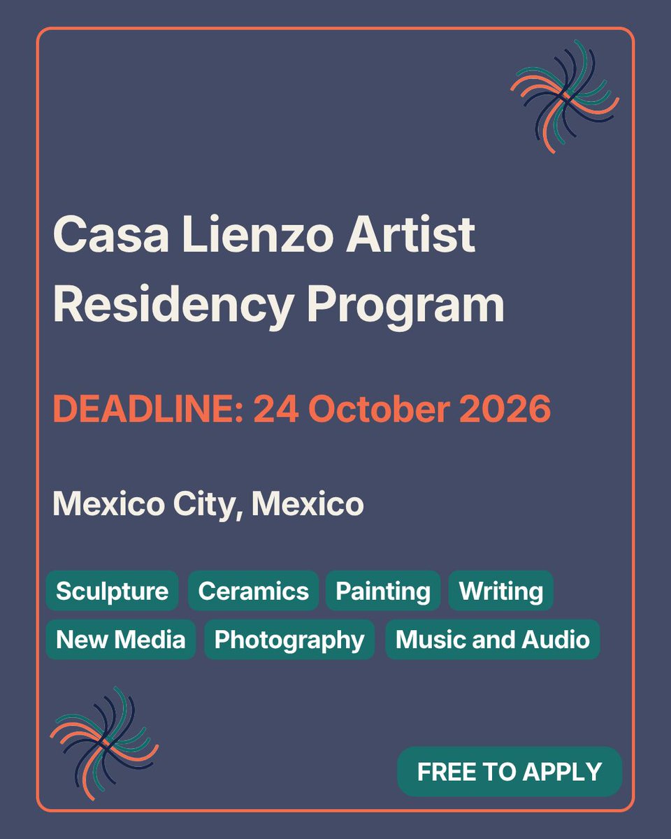TheOCPlive's tweet photo. This Artist Residency Program offers selected artists the opportunity to step away from their usual environment, develop new work and engage with a creative community through dedicated studio time and professional exchange.

Deadline: 30 September 2026

#ArtistResidency #TheOCP https://t.co/dzMiaTL5yc