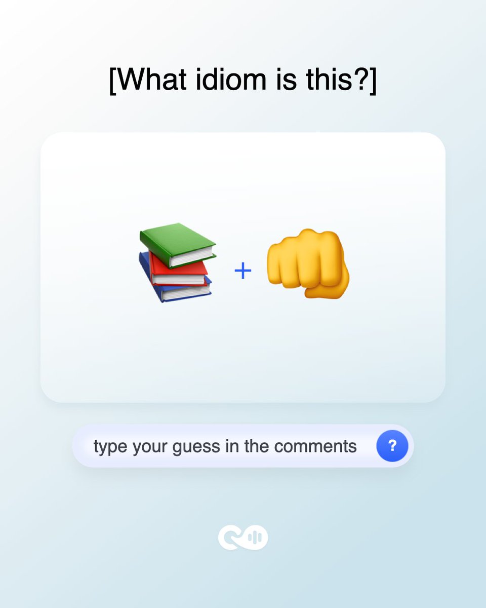 Loora_AI's tweet photo. This idiom has nothing to do with fighting. Guess it before you swipe. https://t.co/ioTpw87ZEf