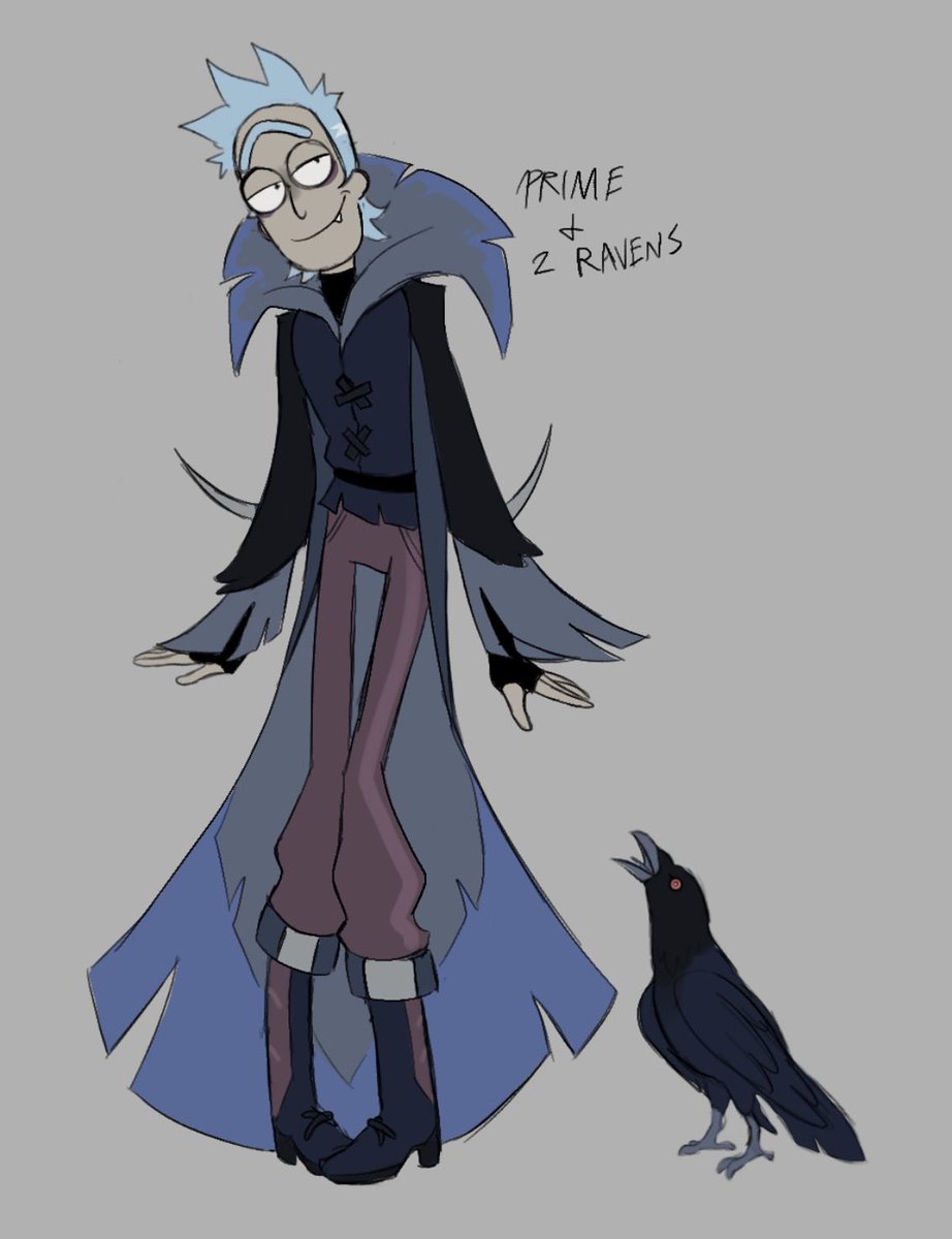 Plaster_bl00d's tweet photo. Prime and two ravens.. can’t put my finger on it.. #rickprime #crowrick https://t.co/dUOb7eBlu5