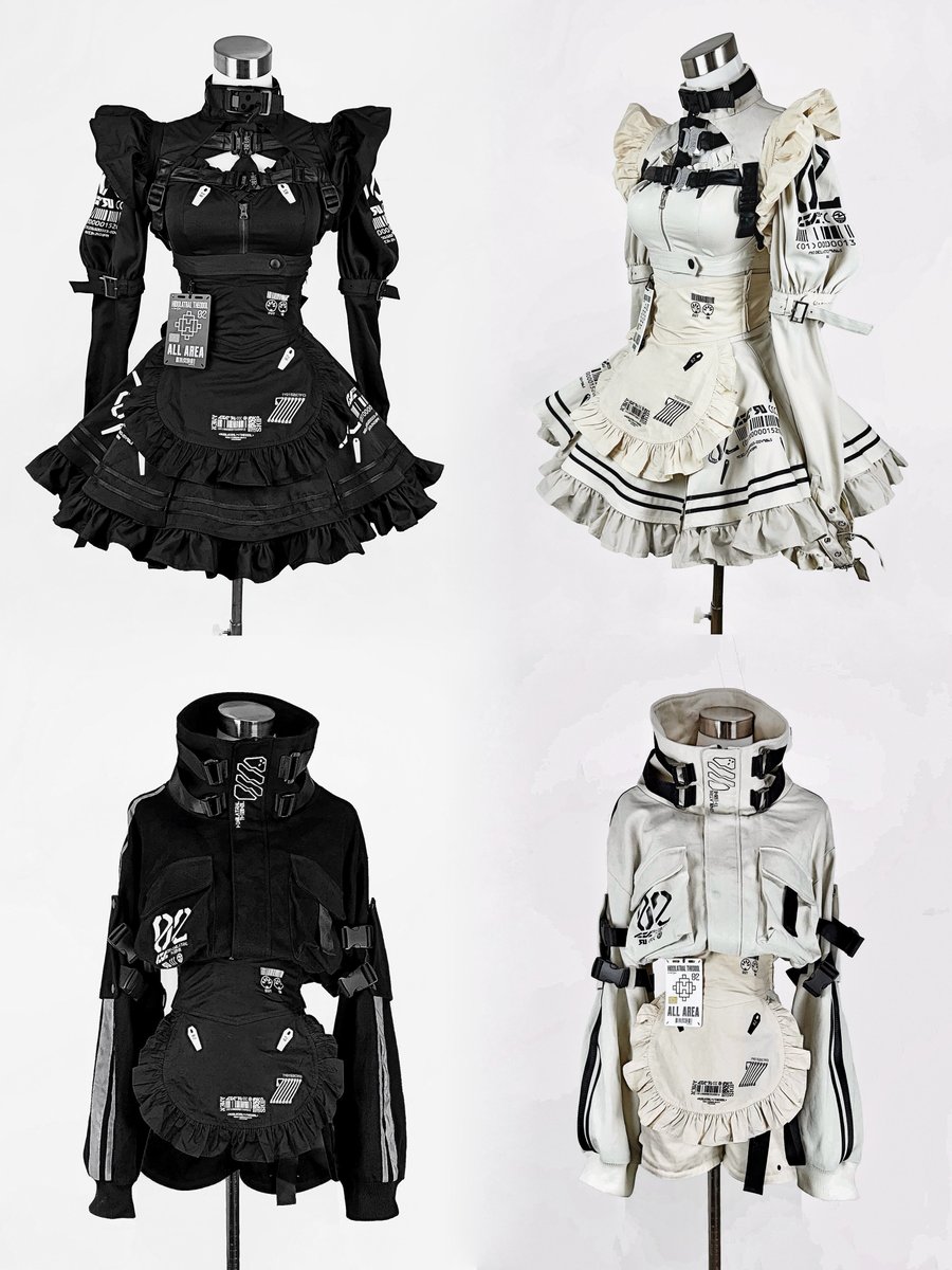 THEODOL_TKN's tweet photo. 《【中央町戦術工芸コラボ】タクティカルメイドエプロン》

テオドールで過去に人気を博したエプロンを、メイドロボをコンセプトに再構築❤︎

すっきりした肩周りやハイウエストでシルエットを際立たせる、近未来型ミリタリーメイド。

10/9 11:00-POPUP 20:00-通販
🛒 https://t.co/EEI8kTMxtL https://t.co/uuaU2VrWcx