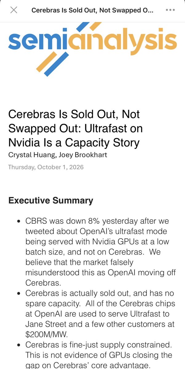 JKeynesAlpha's tweet photo. $CBRS SemiAnalysis causing the “misunderstanding,” then backpedaling behind the paywall lol 🤦‍♂️ Shameless. https://t.co/QMTABxGuWw